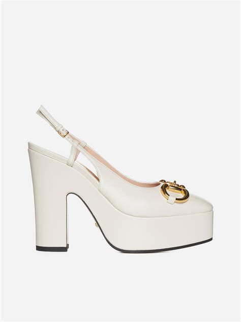 gucci platform slingback|Gucci slingback shoes.